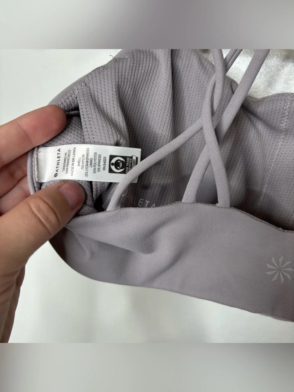 Athleta Purple Strappy Sports Bra Sz Medium